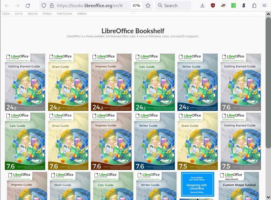 LibreOffice Bookshelf